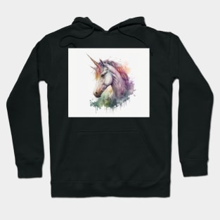 Unicorn Watercolour Painting Hoodie